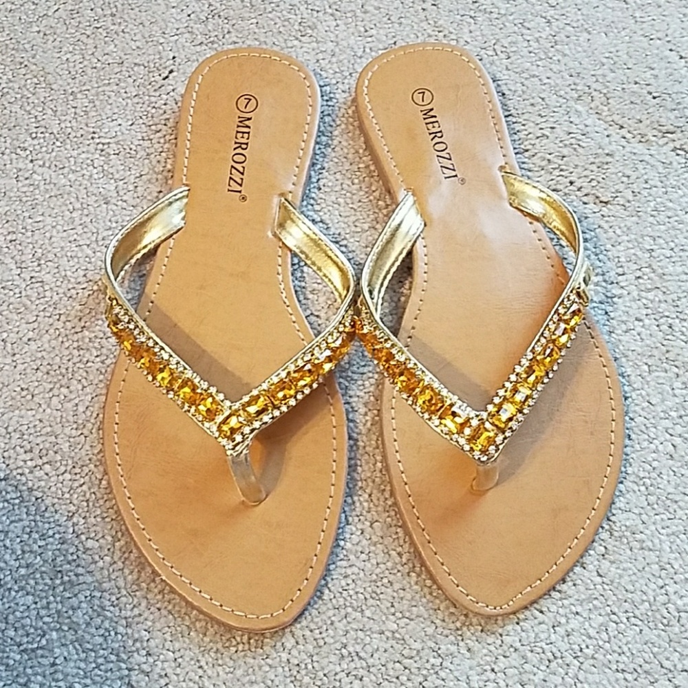 Merozzi women rhinestone sandals 7